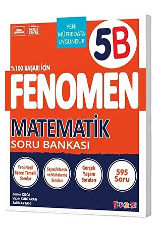 Fenomen 5.Sınıf Yeni Matematik - B - Soru Bankası - Yeni Müfredat