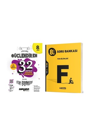 8.SINIF GÜÇLENDİREN 32 HAFTA FEN BİLİMLERİ + 8. SINIF FEN BİLİMLERİ SORU BANKASI