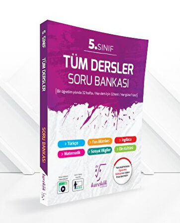 Karekök 5.Sınıf Yeni Müfredat Maarif Modeli Tüm Dersler Soru Bankası