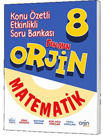 Orjin Yayınları 8. Sınıf Matematik Konu Özetli Etkinlikli Soru Bankası