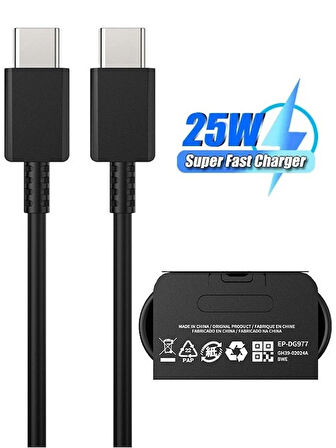 Samsung Uyumlu 25w Hızlı Type-c Usb-şarj Kablosu Type-c To Type-c