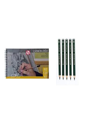 Talens A5 Spiralli Eskiz Defteri Ve Faber 9000 Premium Dereceli Kalem Seti