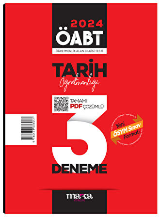 Marka 2025 ÖABT Tarih Öğretmenliği 3 Deneme PDF Çözümlü Marka Yayınları
