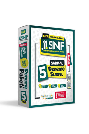 2025 11.Sınıf SAYISAL Yeni Sistem KDS Aylık SARMAL Deneme Paketi 5li TG Çözümlü Set Asimetrik Yayın
