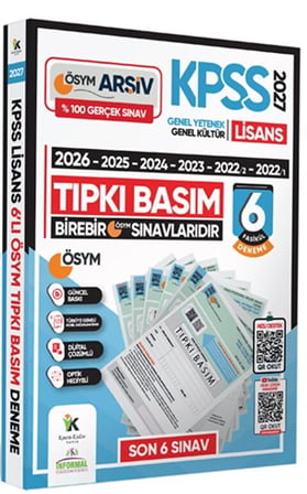 2027 KPSS Lisans ÖSYM Çıkmış Soru Tıpkı Basım 6lı Deneme Paketi Video Çözümlü Türkiye Geneli İnformal