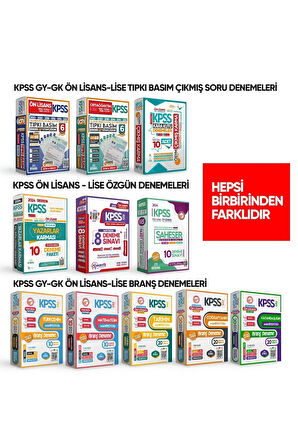 2026 KPSS ÖnLisans Yazarlar Karması GY-GK Türkiye Geneli Kurumsal 10lu Deneme Paketi Dijital Çözüm