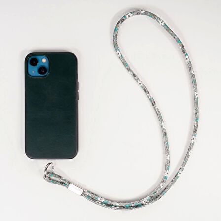 Lopard Dikiş Desenli İp Cep Telefonu El Askısı İpi 95cm