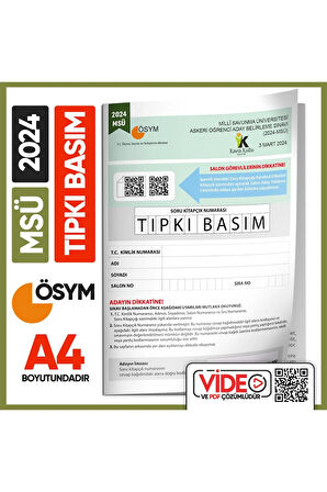 2024 TYT-AYT-MSÜ ÖSYM Çıkmış Soru Tıpkı Basım 3 Kitapçık Seti (Video Çözümlü Türkiye Geneli)