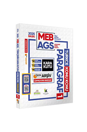 2025 MEB-AGS Kara Kutu Türkçe Paragraf 3lü Altın Set Çıkmış Soru Bankası Konu Özetli
