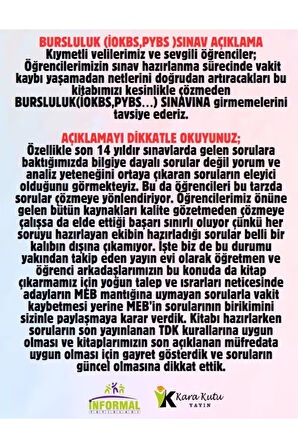 7.Sınıf İOKBS PAKET 7li Tıpkı Basım/Tüm Dersler Tek Kitap Çözümlü Çıkmış Soru Bankası 2li Set