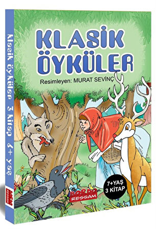 Klasik Öyküler (3 Kitap Set) 7+Yaş Renkli Resimli Okumayı Öğrendim Serisi / Murat Sevinç