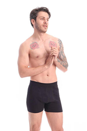 Erkek Boxer Lacivert 3'lü Premium Paket Rahat Likralı Pamuklu Boxer