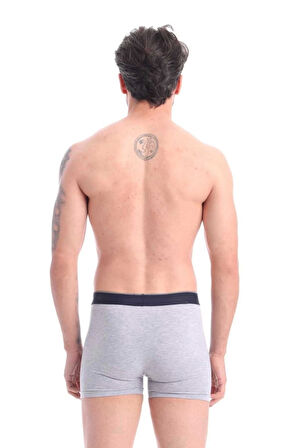 Erkek Boxer Lacivert 3'lü Premium Paket Rahat Likralı Pamuklu Boxer