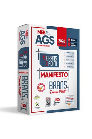 2026 MEB AGS TÜRKÇE-MATEMATİK-TARİH-COĞRAFYA-MEVZUAT 3 Adım 5li Manifesto 150 Adet Branş Deneme Seti