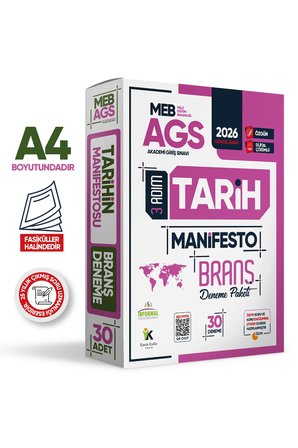 2026 MEB AGS TÜRKÇE-MATEMATİK-TARİH-COĞRAFYA-MEVZUAT 3 Adım 5li Manifesto 150 Adet Branş Deneme Seti