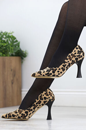 8 Cm Topuklu Stiletto Leopar - 20558.264.