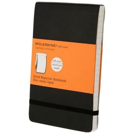 Moleskine Yumuşak Kapak Gazeteci Defteri Siyah (Çizgili - 9x14) - 4664