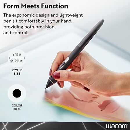 Wacom KP504E Pro Kalem 2, Kılıflı, Siyah