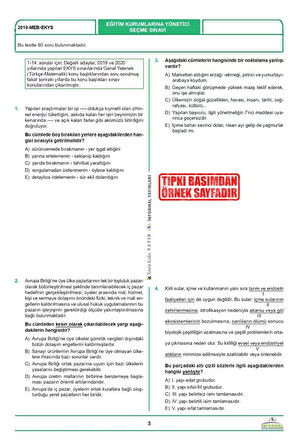 2025 Meb Ekys Ösym Çıkmış Soru Tıpkı Basım Deneme Paketi 7li Türkiye Geneli Soru Kitapçıkları