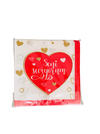 SENİ SEVİYORUM KALP'Lİ PEÇETE 20'Lİ