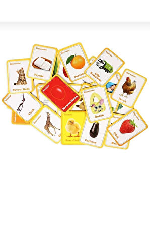 Flash Cards Ilk 50 Sözcük Bebeğimin Ilk Zeka Kartları 2'li Set Eğitici Bebekler İçin Zeka Kartları