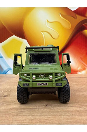 Sürtmeli Sesli Işıklı Müzikli Lüks Off Road Araba Karavan Kapıları Açılır 18CM Off Road Araba Arazi