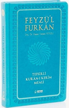 Feyzü'l Furkan Tefsirli Kur'an-ı Kerim Meali (Cep Boy - Meal - Ciltli - Turkuaz)