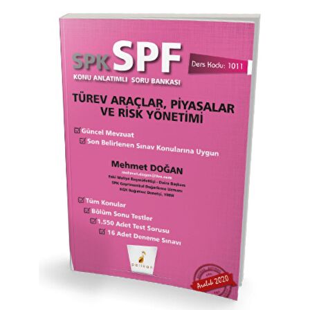 SPK - SPF Türev Araçlar, Piyasalar ve Risk Yönetimi Konu Anlatımlı Soru Bankası