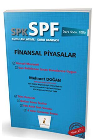 SPK - SPF Finansal Piyasalar Konu Anlatımlı Soru Bankası