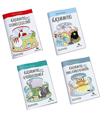 4 - 6 Yaş Ağaçkakan Piki Okuma Seti - 4 Kitap - Renkli İçerik
