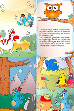 4 - 6 Yaş Ağaçkakan Piki Okuma Seti - 4 Kitap - Renkli İçerik