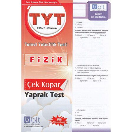 TYT - YKS 1. Oturum Fizik Çek Kopar Yaprak Test