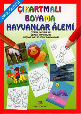 Okul Öncesi Çıkartmalı Boyama - Hayvanlar Alemi