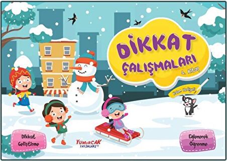 Dikkat Çalışmaları 4. Kitap (Kalem Hediyeli)