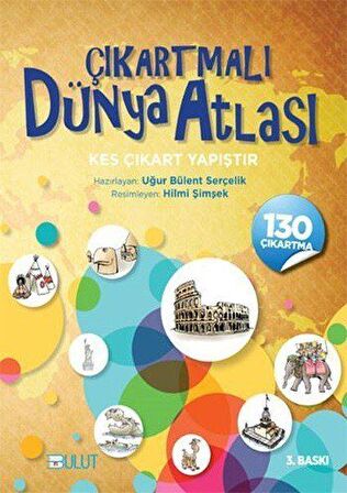 Çıkartmalı Dünya Atlası - Uğur Bülent Serçelik - Bulut Yayınları