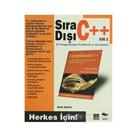 Sıra Dışı C++ Cilt  1 40 Programlama Problemi ve Çözümleri