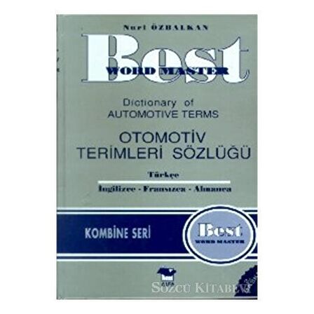 Best Word Master Dictionary of Automotive Terms Otomotiv Terimleri Sözlüğü Türkçe