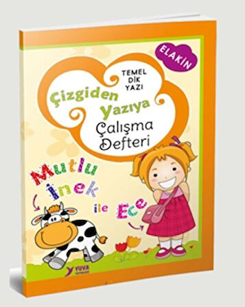 Çizgiden Yazıya Çalışma Defteri (64 sayfa - Düz Yazı - Anetil)