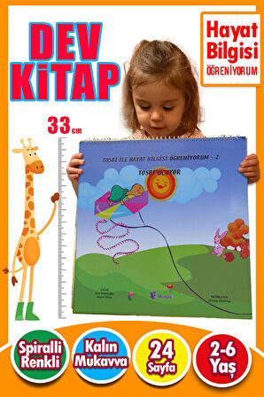 2 – 6 Yaş Tosbi ile Hayat Bilgisi Öğreniyorum 2 – Tosbi Uçuyor | Dev Eğitim Kitabı
