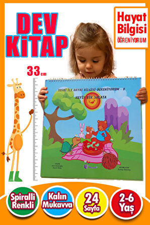 2 – 6 Yaş Tosbi ile Hayat Bilgisi Öğreniyorum 8 – Nefis Bir Salata | Dev Eğitim Kitabı