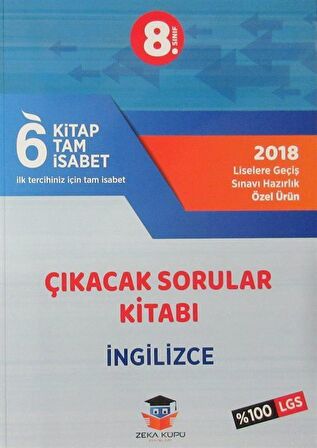 8. Sınıf LGS 6 Tam İsabet Çıkacak Sorular Kitabı İngilizce / Kolektif