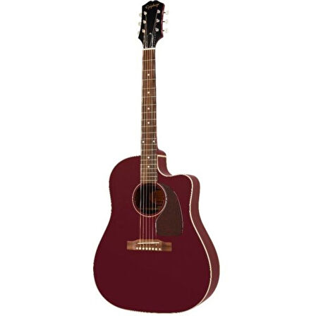 Epiphone J-45 EC Elektro Akustik Gitar (Aged Wine Redy)