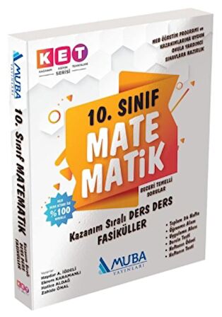 KET Serisi 10. Sınıf Matematik Defter ve Kitap Muba Yayınları