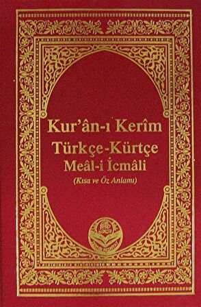 Mehmet Özçay Hatlı Kürtçe-Türkçe Mealli Orta Boy Kur’an-ı Kerim