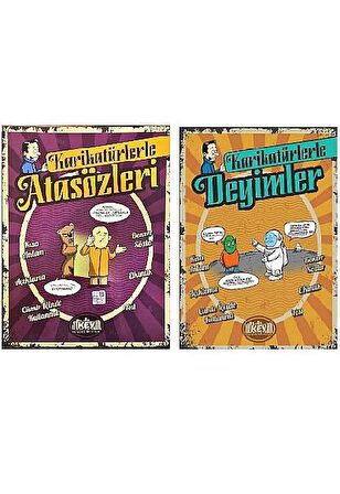 Karikatürlerle ATASÖZLERİ ve DEYİMLER ( 2 Kitap) Key Yayınları