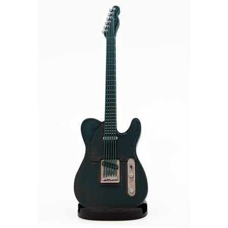 Diyez Müzik Telecaster Tarzı Yeşil Elektro Gitar Figürlü Standlı Biblo