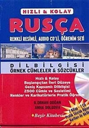 Hızlı-Kolay Rusça Renkli Resimli, Audio CD'li, Öğrenim Seti (2 kitap 7 CD) / B. Orhan Doğan