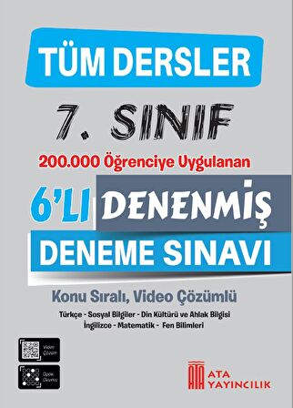 7. Sınıf Tüm Dersler Denenmiş 6'lı Deneme Sınavı