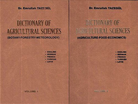 Dictionary Of Agricultural Sciences - Tarım Bilimleri Sözlüğü (2 Cilt) / Dr. Emrullah Tazegül