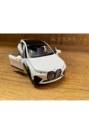 Die Cast Bmw İX Metal Oyuncak Araba Jip 12 Cm Model Araç Bmw Ix Xdrive50 Kapılar Açılır Çekbırak